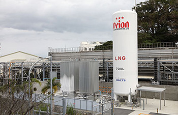 LNGサテライト設備(LNG貯槽70kl、気化器800kg/h)