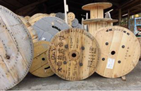 電線ドラム（木製）の回収・再使用
