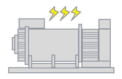イラスト モーター発電機